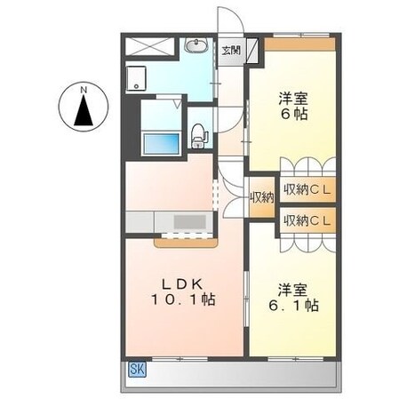 ディア フレンド ＫＯＩＺＵＭＩの物件間取画像